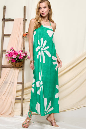 Green Floral Maxi Dress