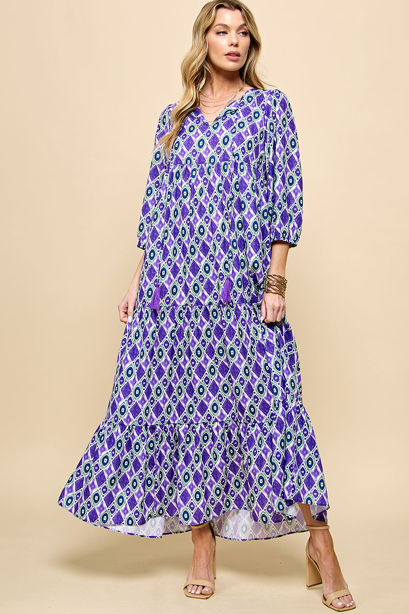 purple bohemian maxi dress Purple Floral Boho Maxi Dress Blushful Belle