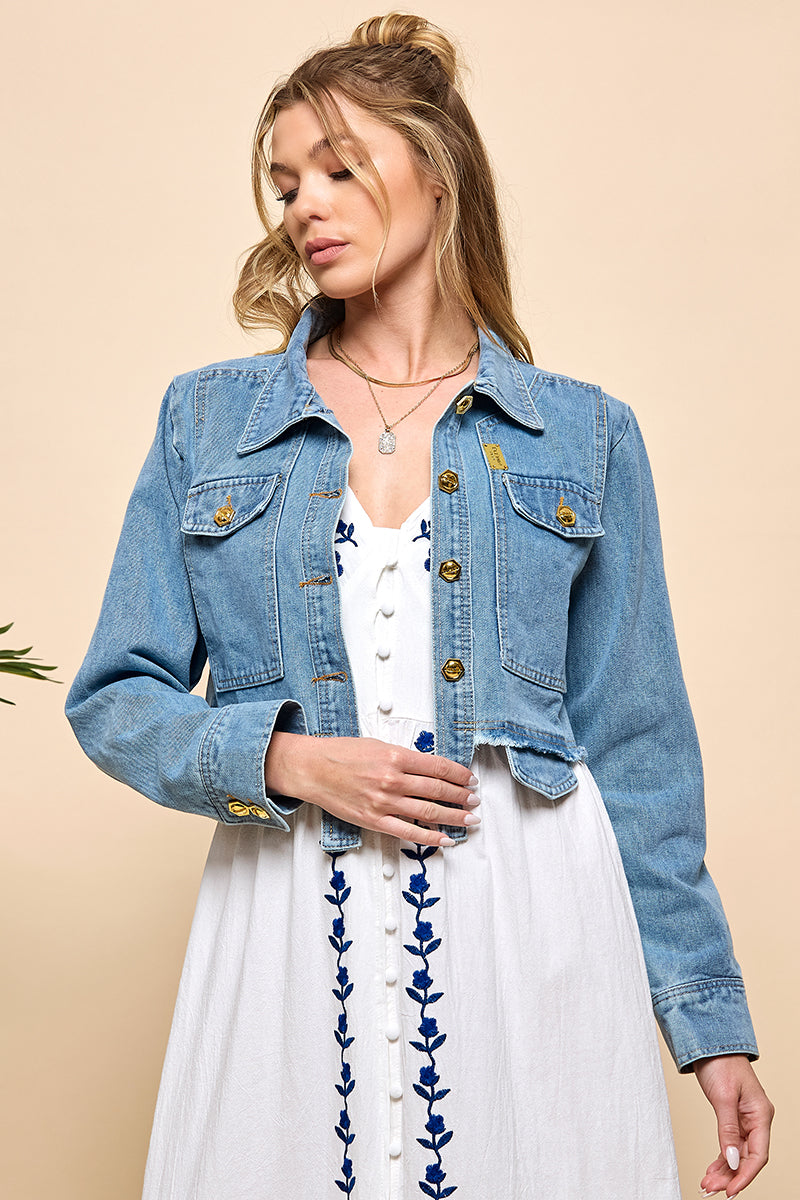 Cropped Denim Jacket