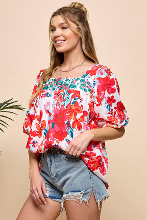 Floral Embroidered Top