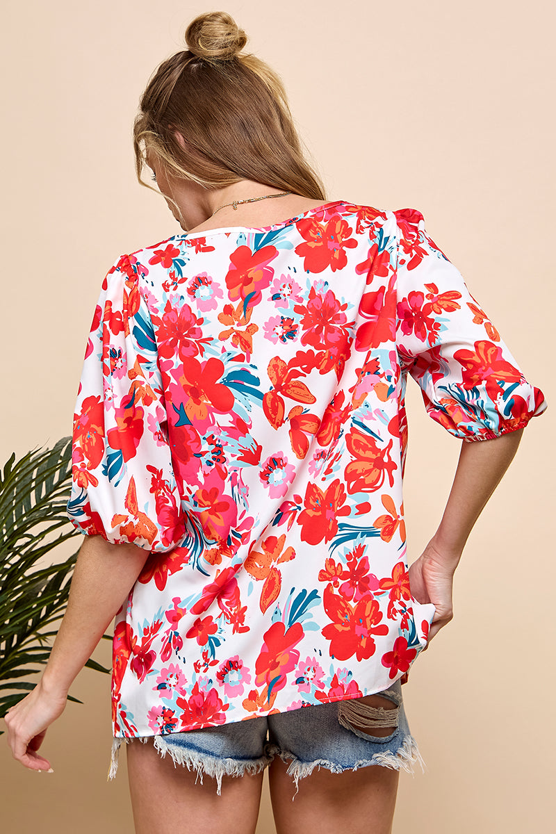 Floral Embroidered Top