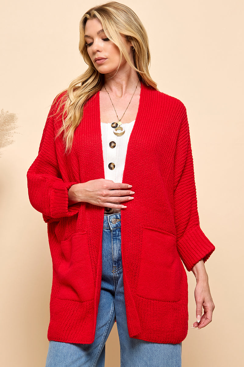 Oversize Pocketed Cardigan