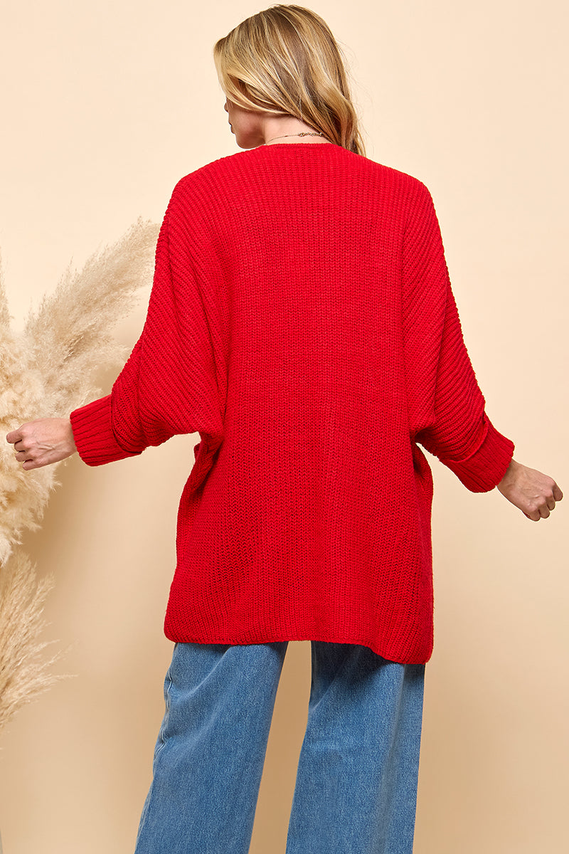 Oversize Pocketed Cardigan