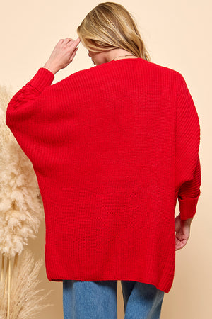 Oversize Pocketed Cardigan