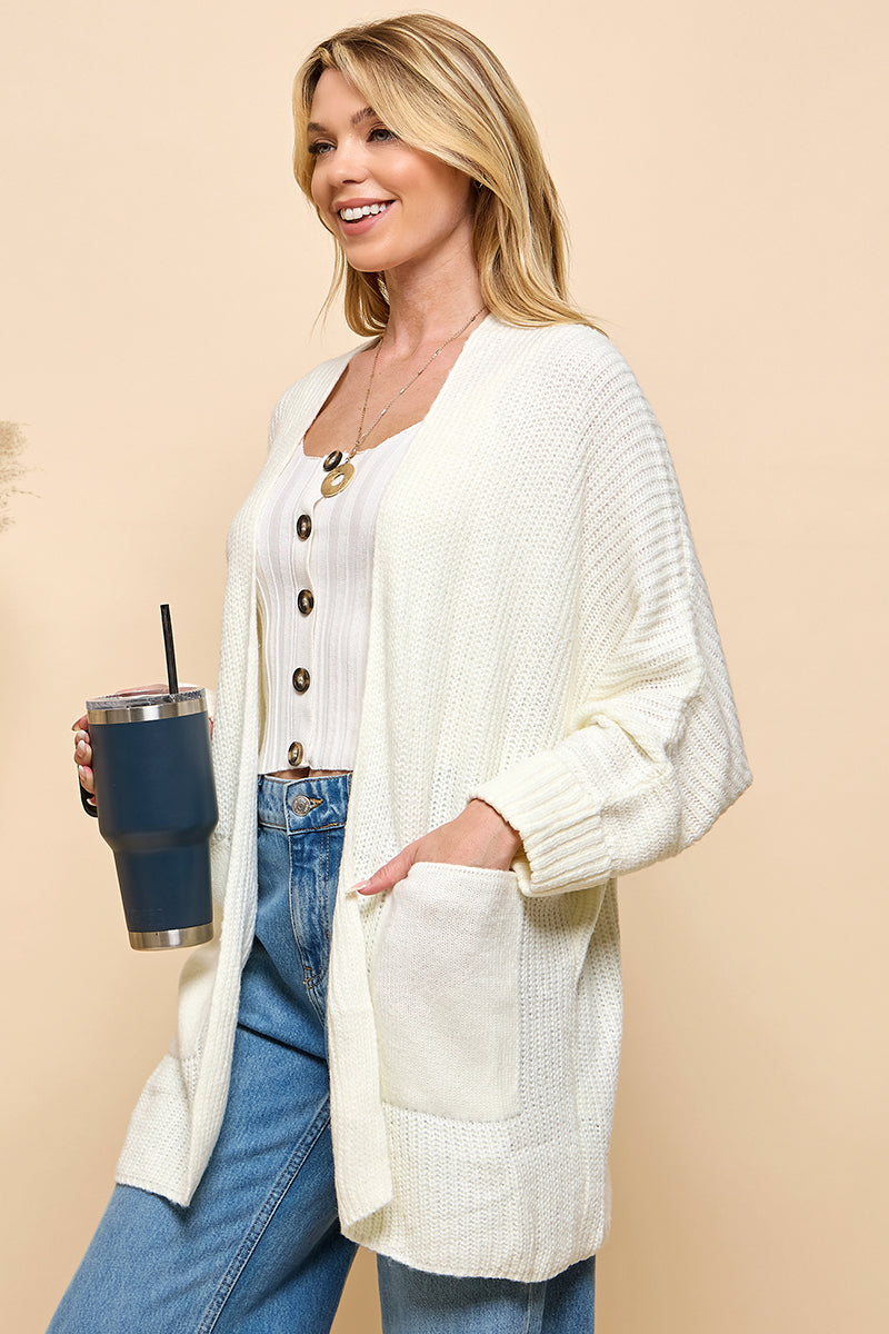 Oversize Pocketed Cardigan