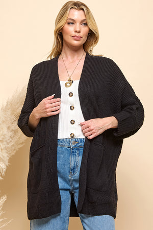 Oversize Pocketed Cardigan