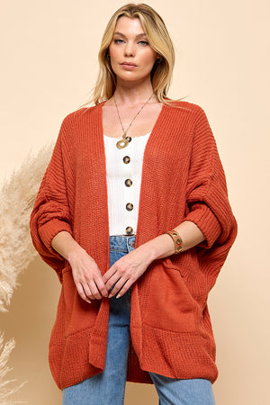 Oversize Pocketed Cardigan