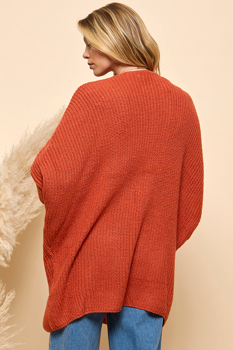 Oversize Pocketed Cardigan