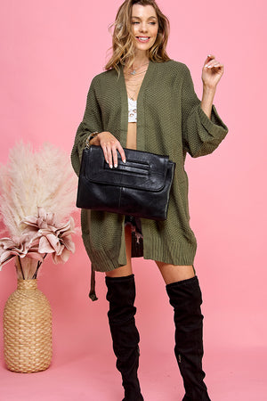 casual long sweater cardigan