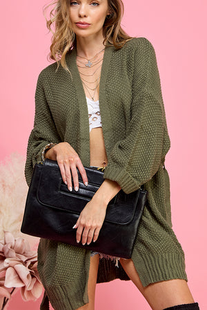 casual long sweater cardigan