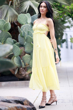 Solid Color Tie-Up Sleeveless Backless Dress