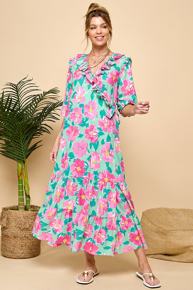 Floral Wrap Dress Floral Wrap Dress