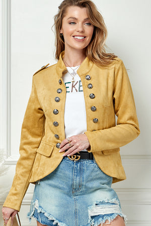 Fashion Pure Color Long Sleeve Jacket
