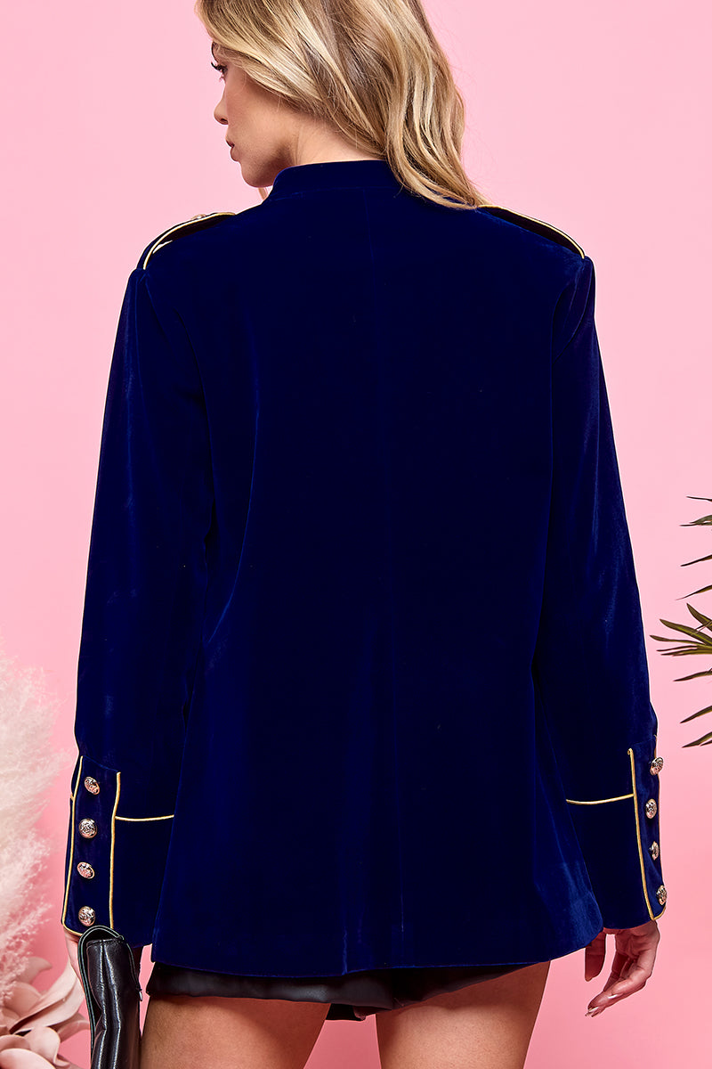 Long Sleeve Velvet Jacket