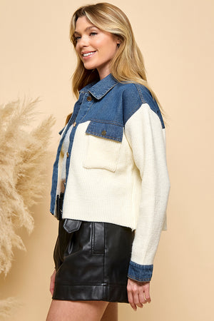 Denim Knit Jacket