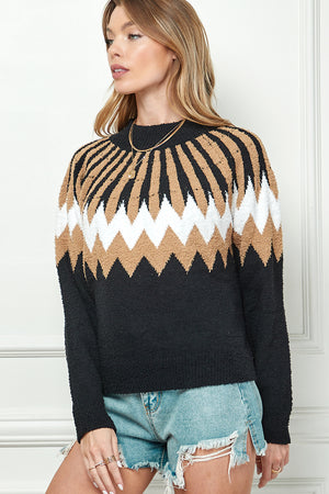 Knit Mock Neck Sweater