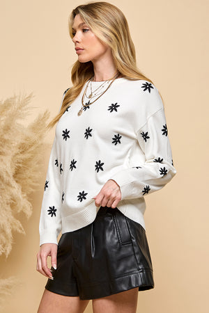 Floral Long Sleeve Sweater