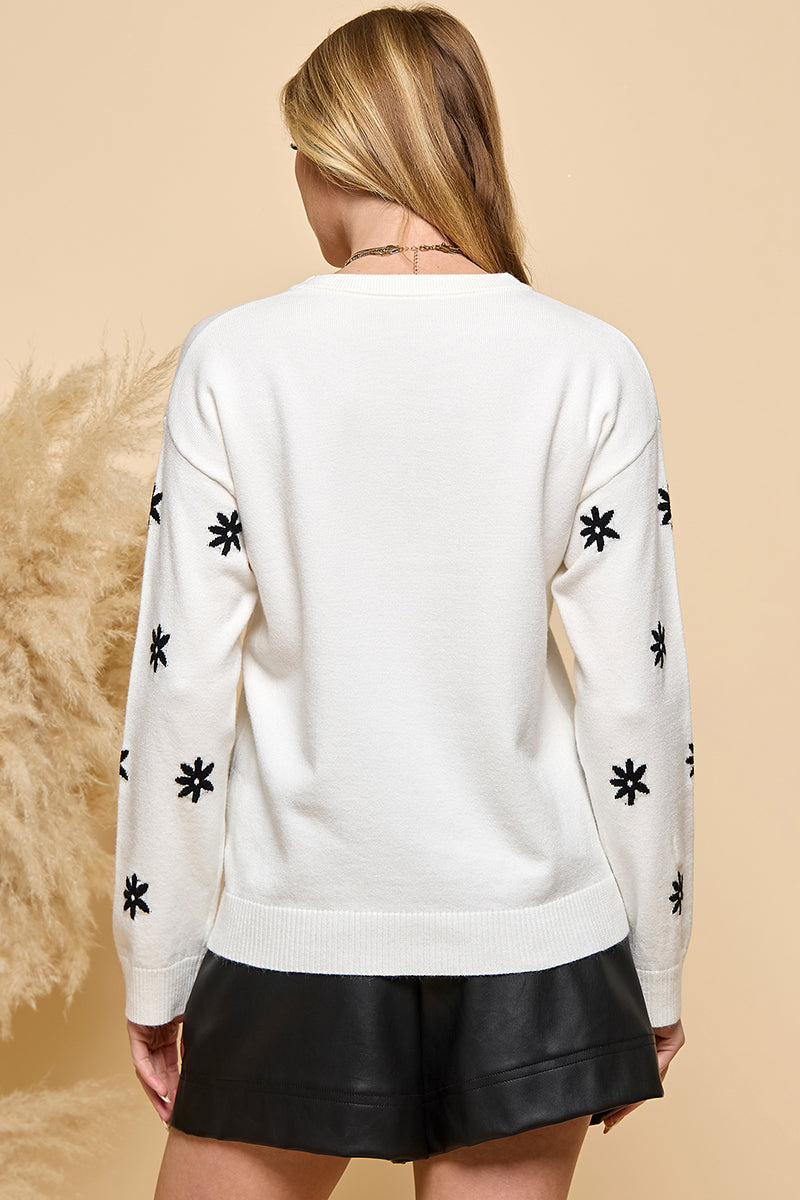 Floral Long Sleeve Sweater