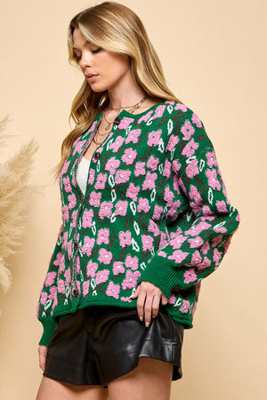 Floral Long Sleeve Cardigan