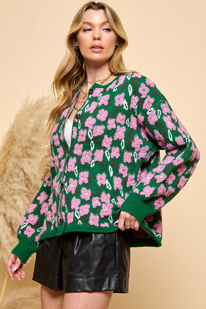 Floral Long Sleeve Cardigan