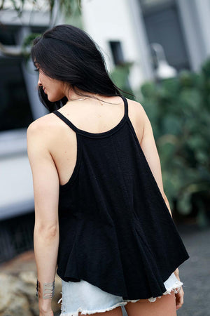 casual v neck cotton rib tank top .