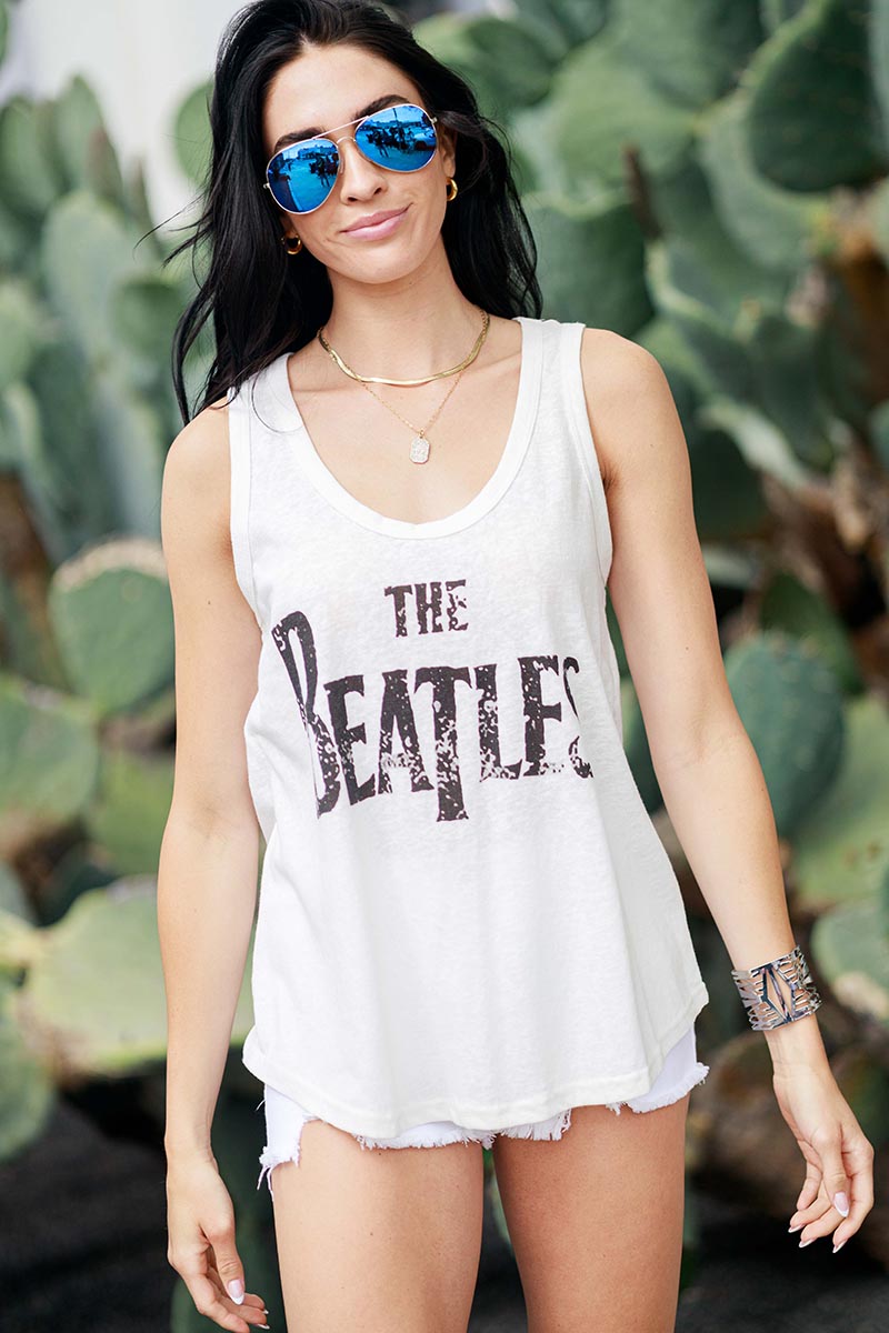 Summer sleeveless Beatles tank top