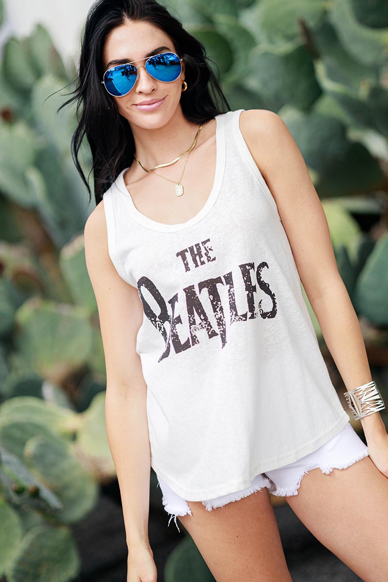 Summer sleeveless Beatles tank top