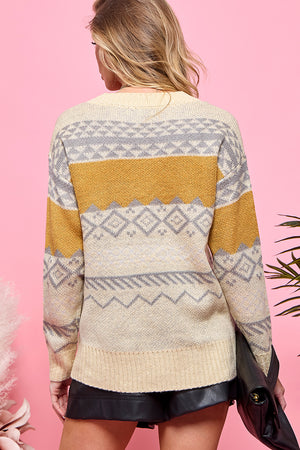 Toasty And True Multicolored Sweater