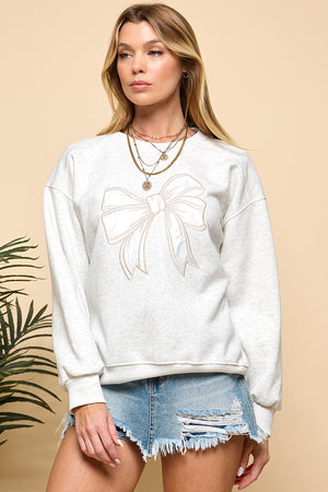 Patch Bow Sweatshirt