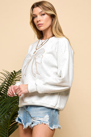 Patch Bow Sweatshirt