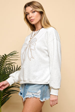 Patch Bow Sweatshirt