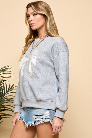 Patch Bow Sweatshirt