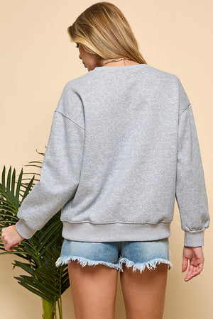 Patch Bow Sweatshirt