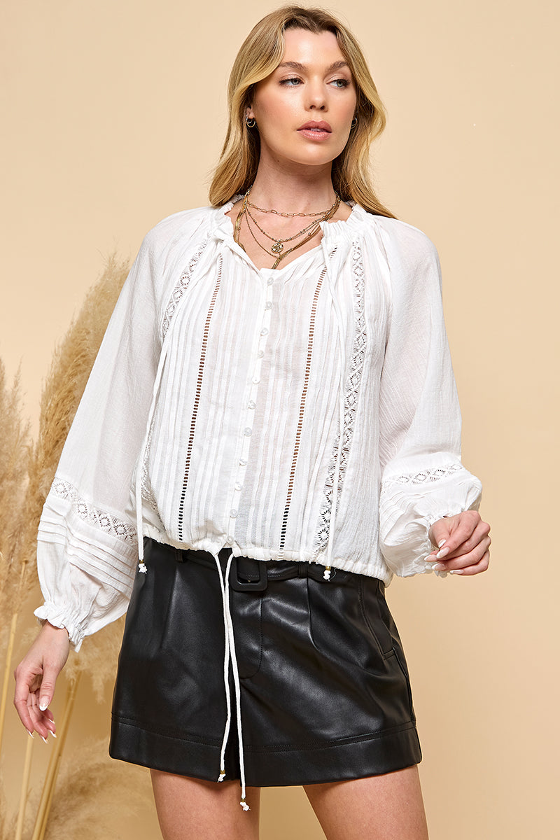 Lace Long Sleeve Blouse