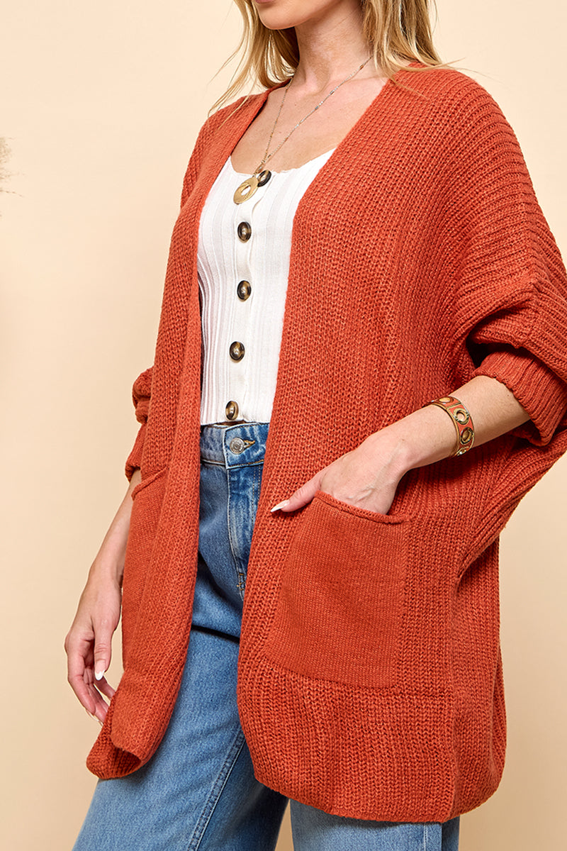 Oversize Pocketed Cardigan