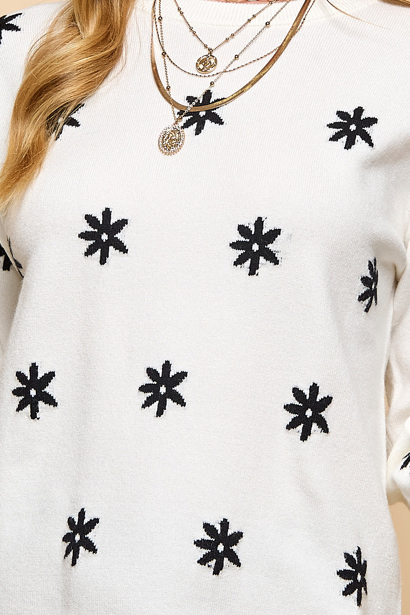 Floral Long Sleeve Sweater