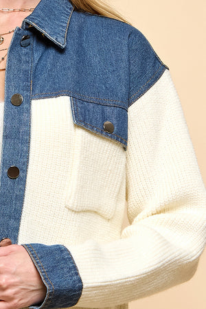 Denim Knit Jacket