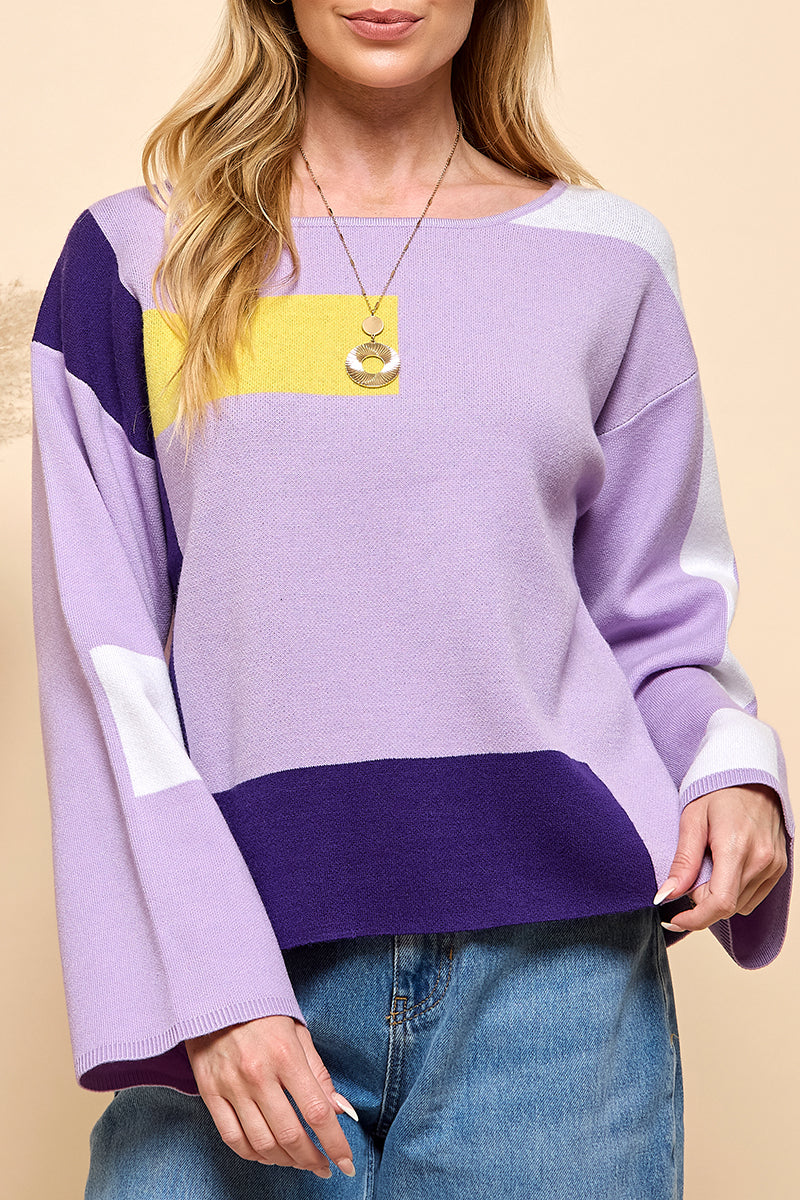 Colorblock  Knit Sweater