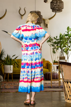 Tie Dye Belted Dress