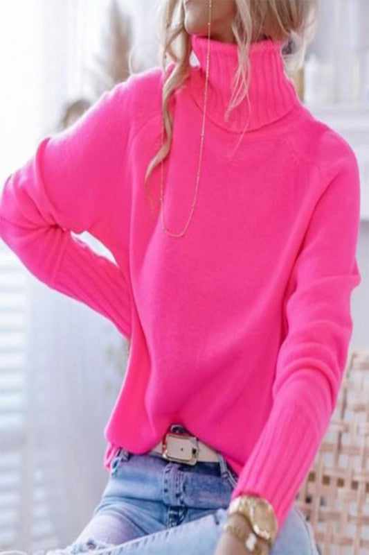 So hot turtleneck casual long sleeve sweater