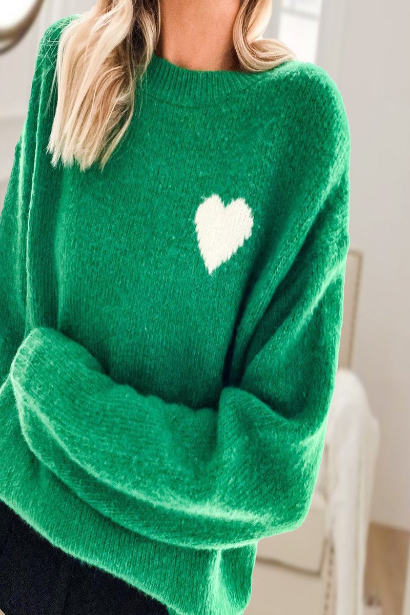 Heart Long Sleeve Sweater